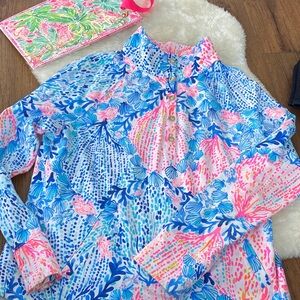 Lilly Pulitzer Pink and Blue Floral Top